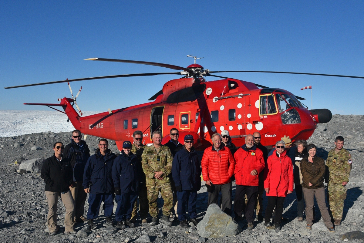 CODEL-USCG Group near calving face Jacobshavn Glacier