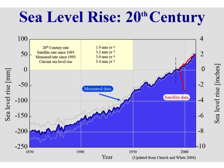 20th Century Sea Level Graphic