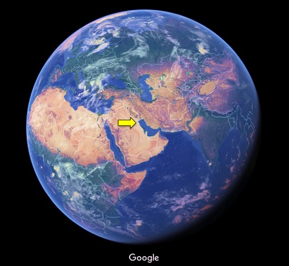 Kuwait Google Map W Arrow John Englander Sea Level Rise Expert   Kuwait Google Map W Arrow 