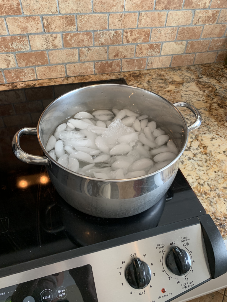 ice in pot on stove John Englander Sea Level Rise Expert