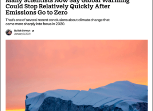 INSIDE CLIMATE NEWS Journal, article on global warming stopping