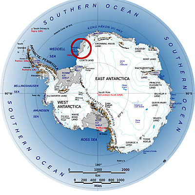 Antarctica, area of A-74